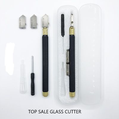 2mm 유리 절단 도구와 오일 컨테이너 손잡이 손잡이 및 145mm 블랙 스틸 손잡이